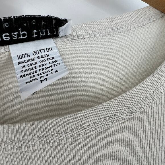 Y2k Cheap Thrill Cottons Embellished Fringe Beaded Long Sleeve Top Size Medium - Picture 5 of 6